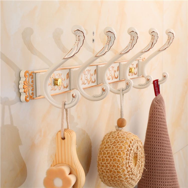 Wholesale Nordic coat hook ivory white la gold bathroom living room kitchen coat hook