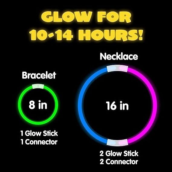 Cheap 8 Inch Glow Stick Neon Party Supplies Luminous LED Bracelet Necklace Glow in the Dark Light Stick for Children and Adults