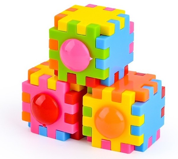 HOT SELLING children's assembled building blocks gyro early education DIY gyro toy fidget sensory toys