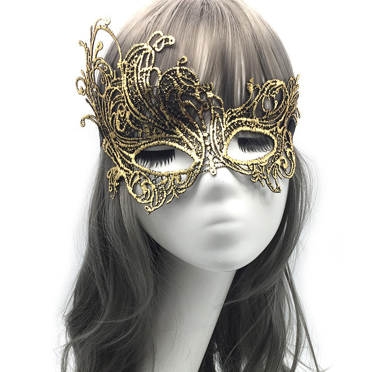 Wholesale Factory Women Golden Sexy Lace Eye Party Masks for Masquerade Venetian Carnival Prom Party Masks