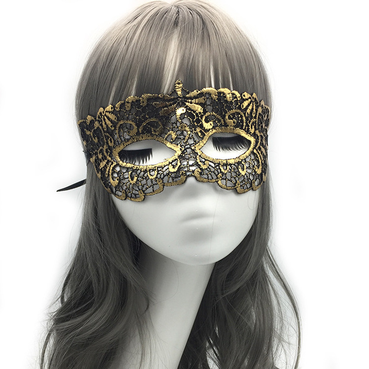 Wholesale Factory Women Golden Sexy Lace Eye Party Masks for Masquerade Venetian Carnival Prom Party Masks