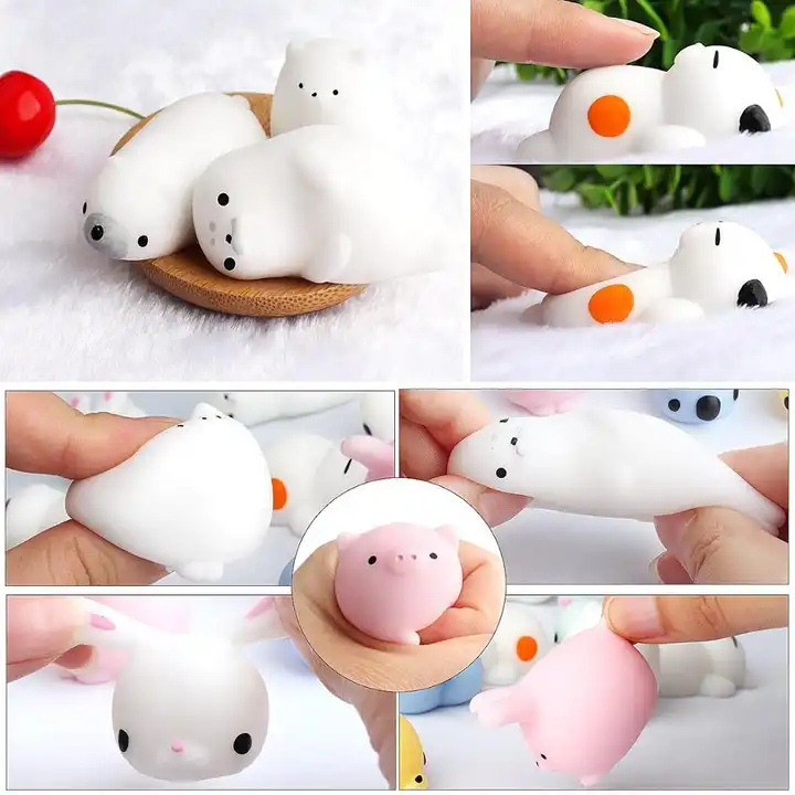 2023 Hot kawaii kids gifts mochi mini cute girls fun soft squeeze animals squishies fidget toys for children