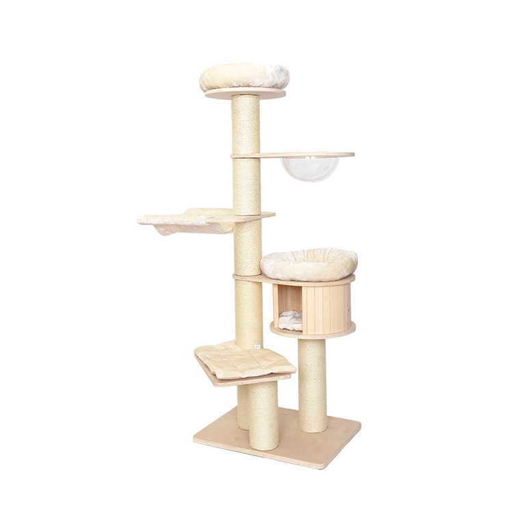 Cat accessories supplies cat climbing tree with hammock