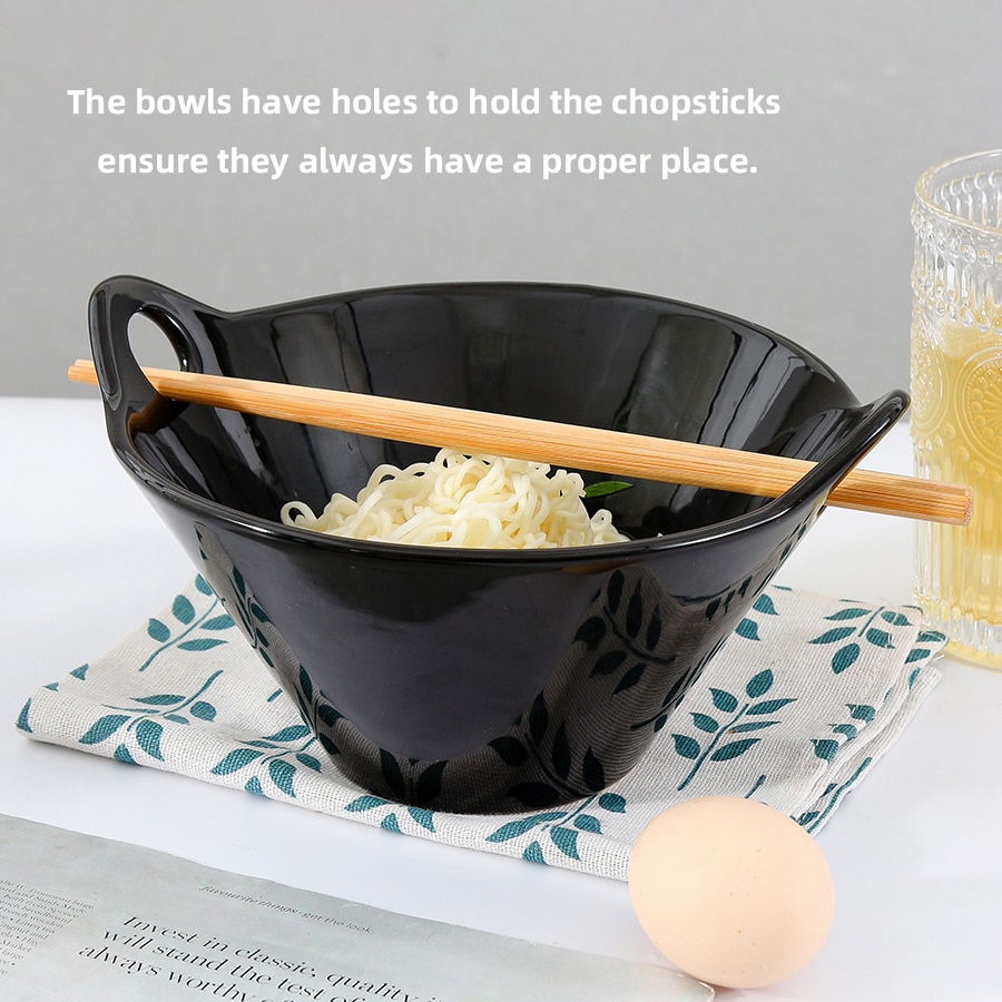 25 oz deep pho bowl porcelain ramen noodle bowl chopstick and spoon custom ceramic ramen bowl noodle