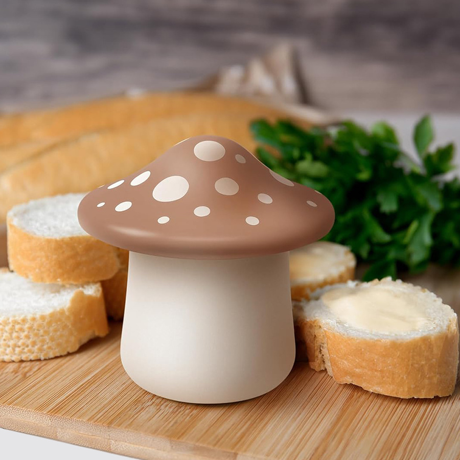 Custom mushroom ceramic butter Crock kitchen cheese storage box Cheese with lid storage box custom