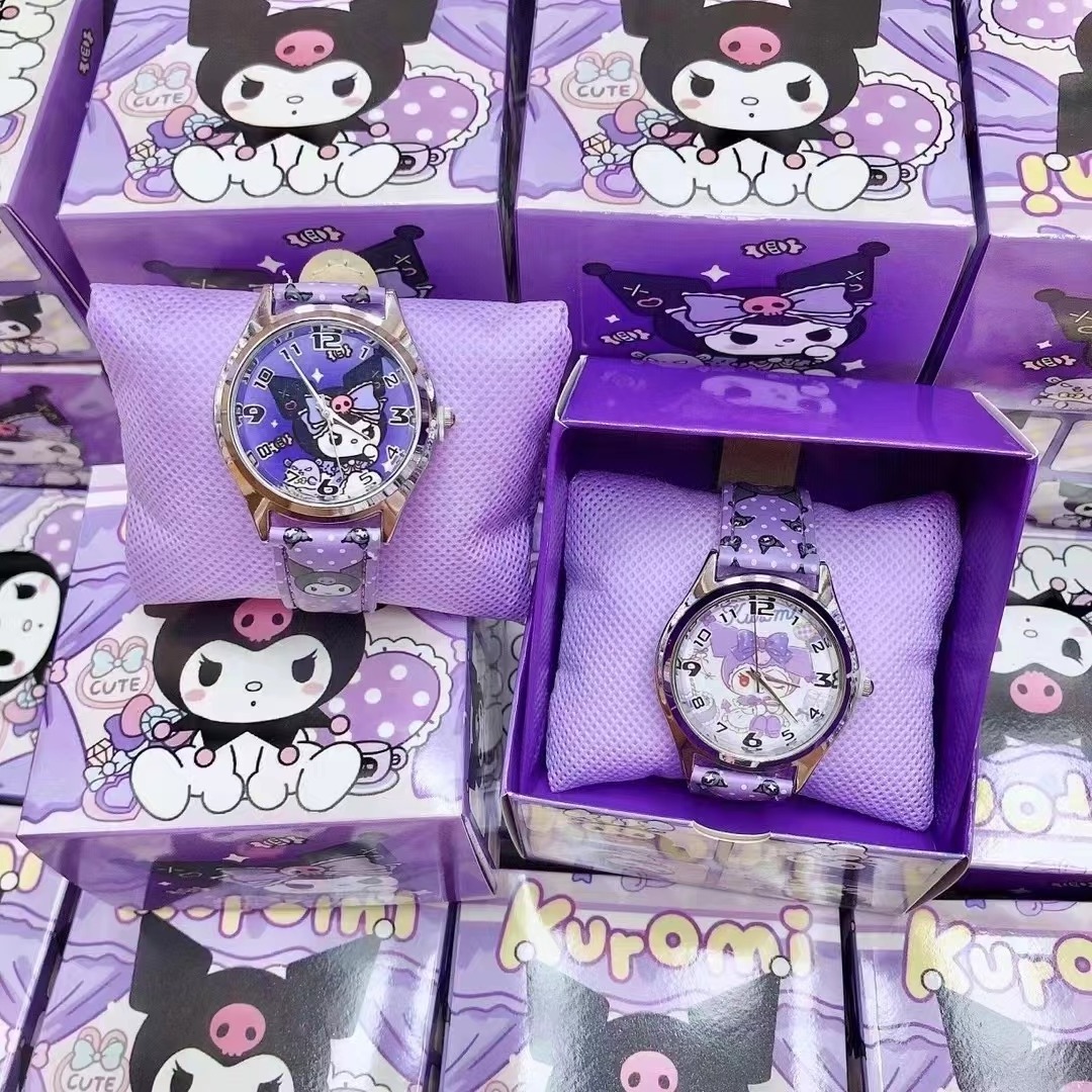 Creative Gifts Box-Packed Kids' Watches Cartoon Sanrio Melody Kuromi Cinnamoroll Kawaii Watches School Students Gifts