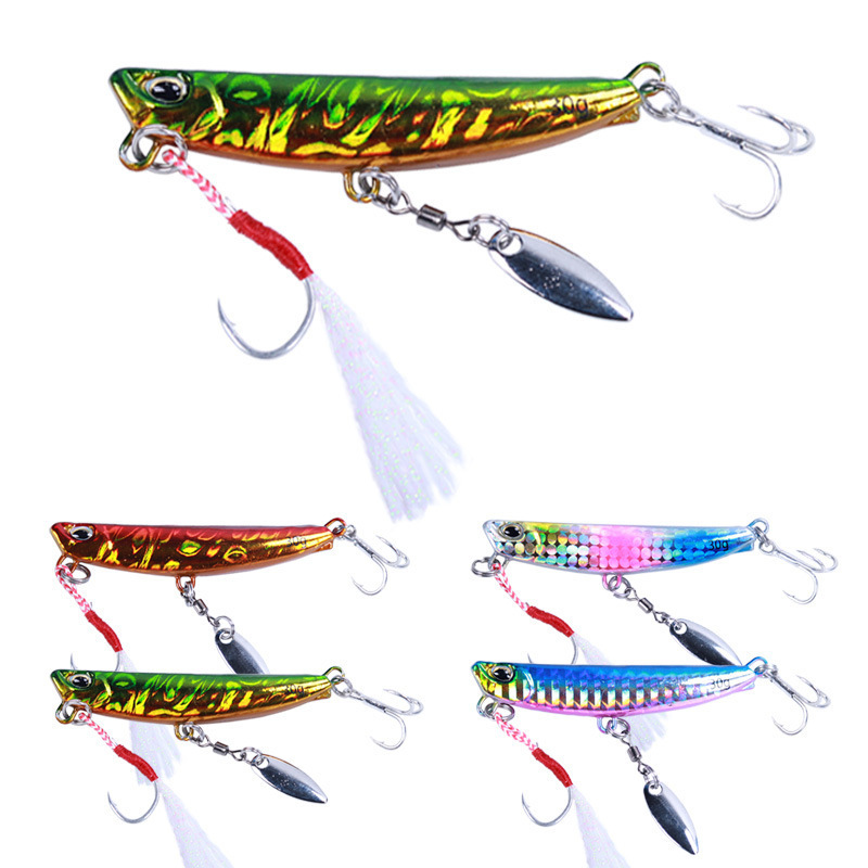 Bladefish Long Casting Glitter Plastic Hard Bait 30g Artificial Hard Bait Wobbler Hard Minnow Fishing Lure Fishing Gear