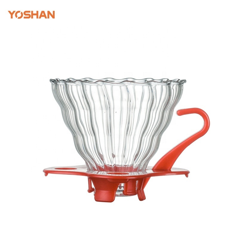 Cheap Price Glass Coffee Filter Cup Pour Over Coffee Dripper for Drip Coffee Pot