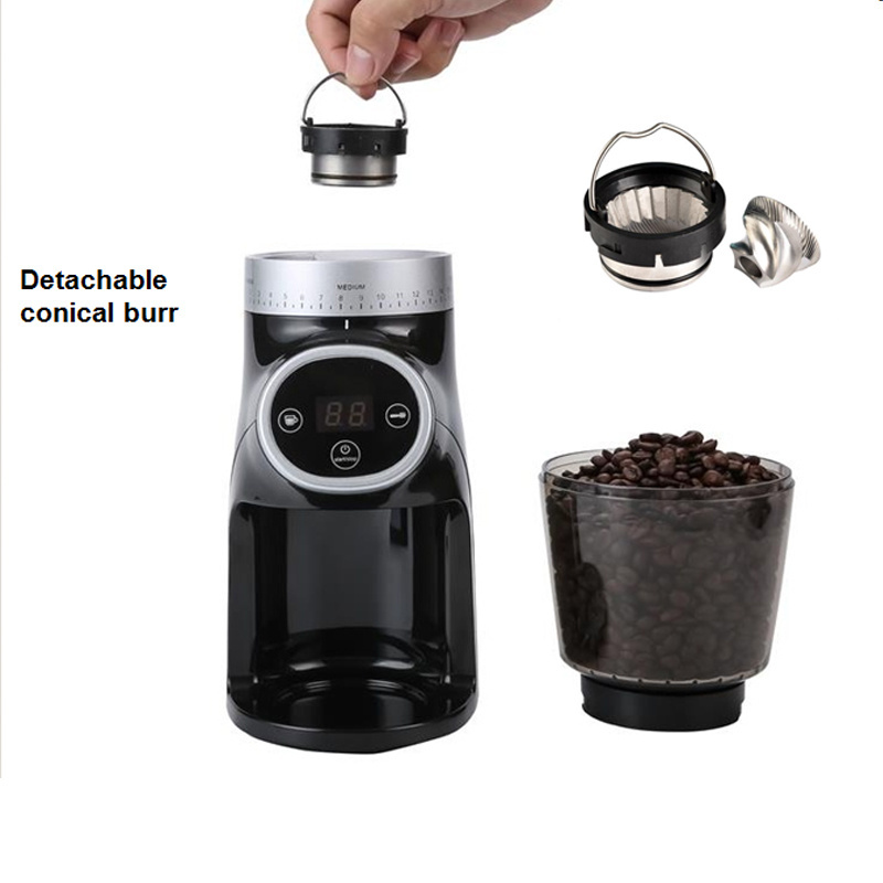 Factory Direct Supply . Whole Sales Tukish Fine Stone High Quality With Coarse Table Top Stainless Steel Black Coffee Grinder