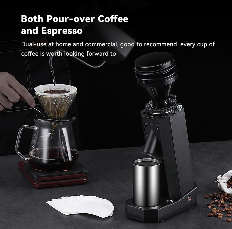 italian professional commercial stainless steel 110v single dosing conical burr electric espresso coffee df64 grinder