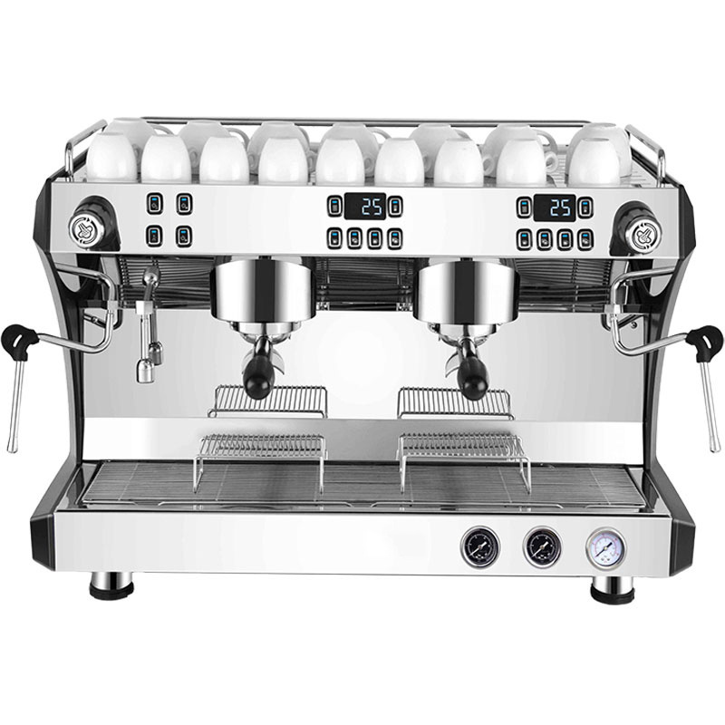 Professional Commercial  Barista Cappuccino Coffee Maker China  2 group Automatic Moka Coffee Espresso Machine for Sale