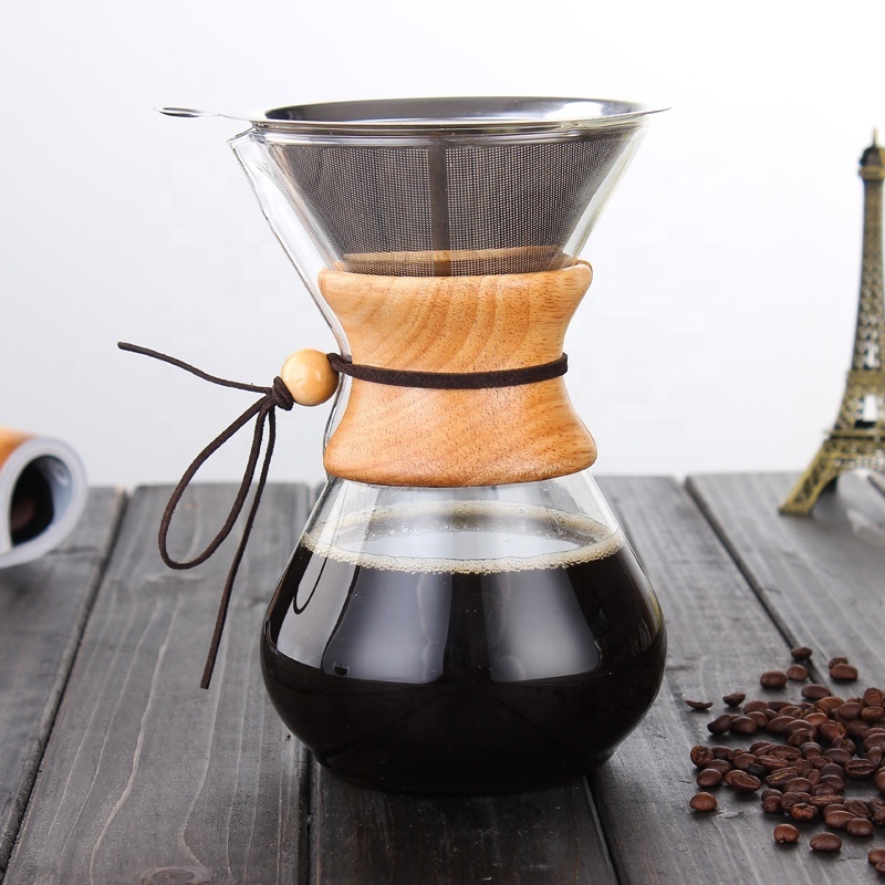 600Ml 800Ml Chemex  Pot Glass Screen Strainer Pour Over Coffee Maker