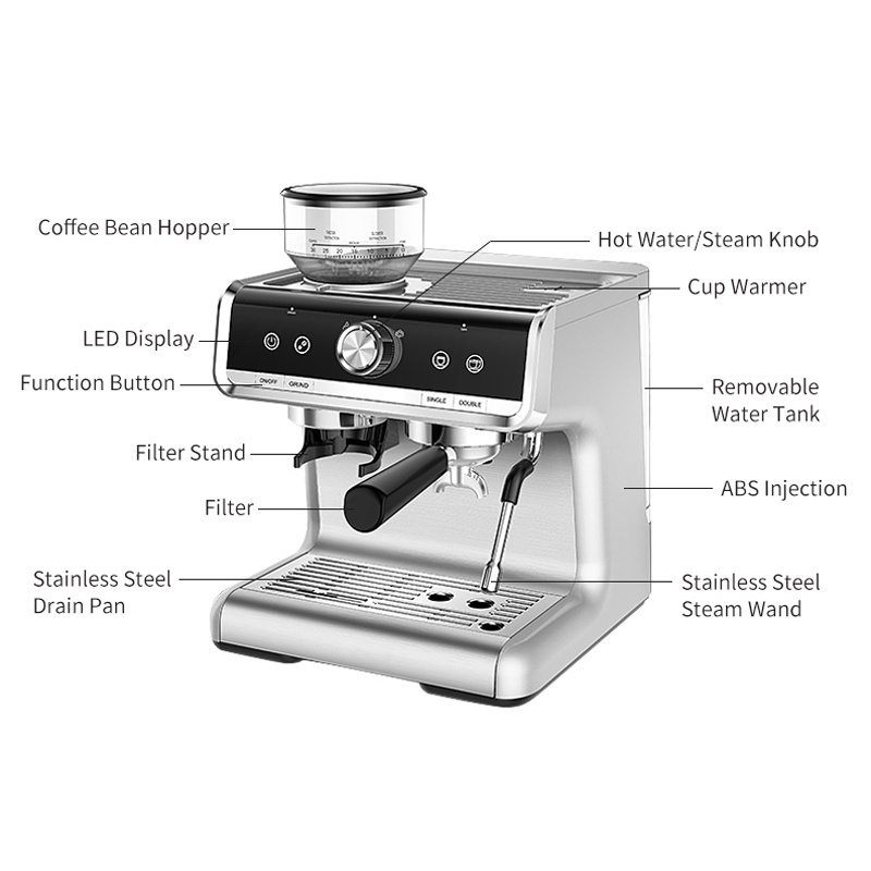 Barista Home Original Oracle Coffee Makers Bes980 Barista Bes870Bss Espresso Express Coffee Breville Coffee Machine With Grinder