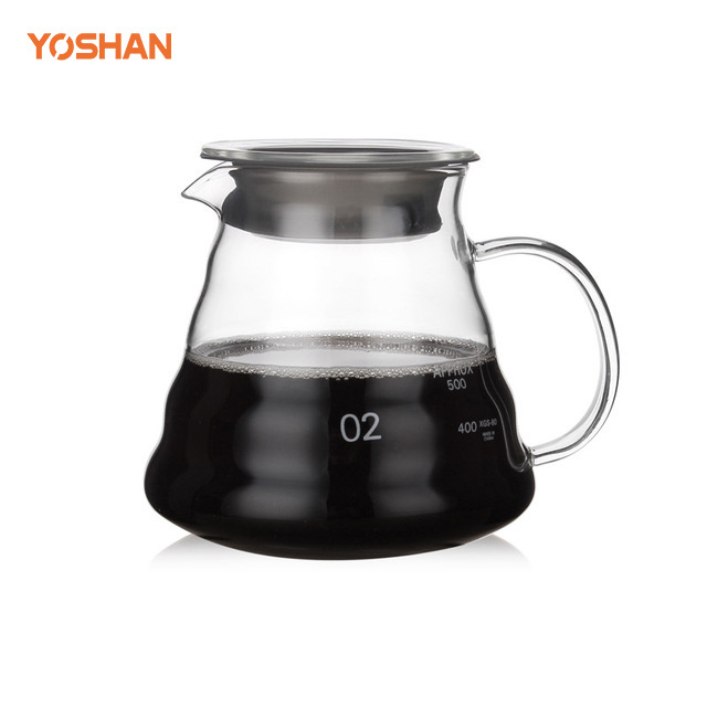 Eco-friendly different capacity percolator coffee pot with coffee dripper set