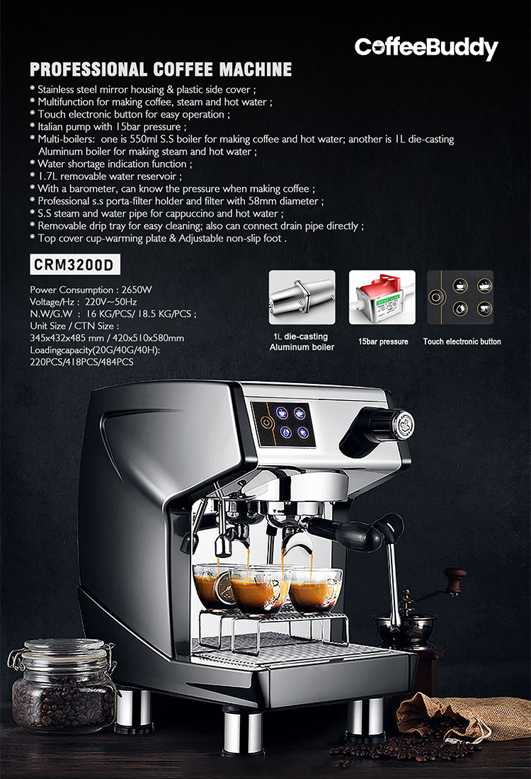 Espresso Maker Professional Commercial Automatic Industrial Automatic Self Cleaning Coffee Machine