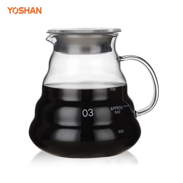 Eco-friendly different capacity percolator coffee pot with coffee dripper set