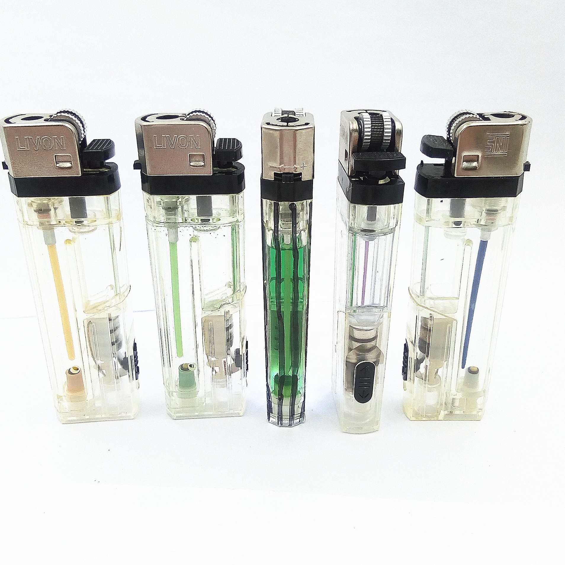 2020 electronic disposable slim transparent cigarette flint lighters