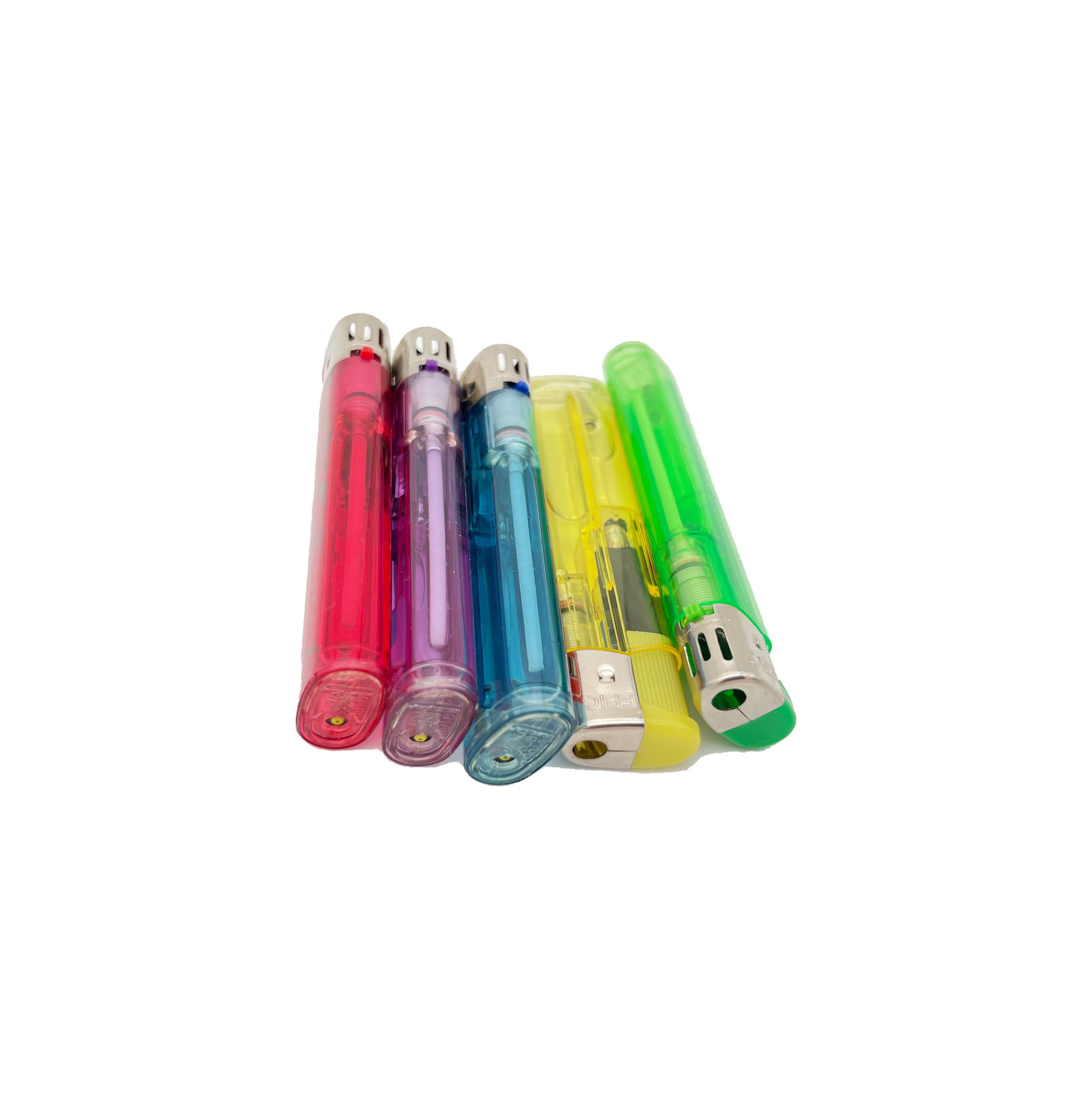 Cheap bulk five solid electronic gas lighter Disposable Plastic  BAIDA