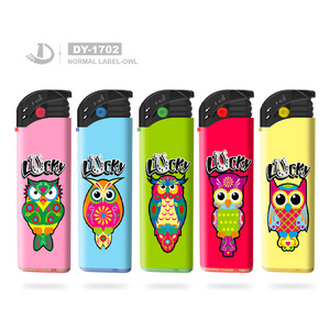 Wholesale colorful cartoon character printed direct selling plastic electronic lighter