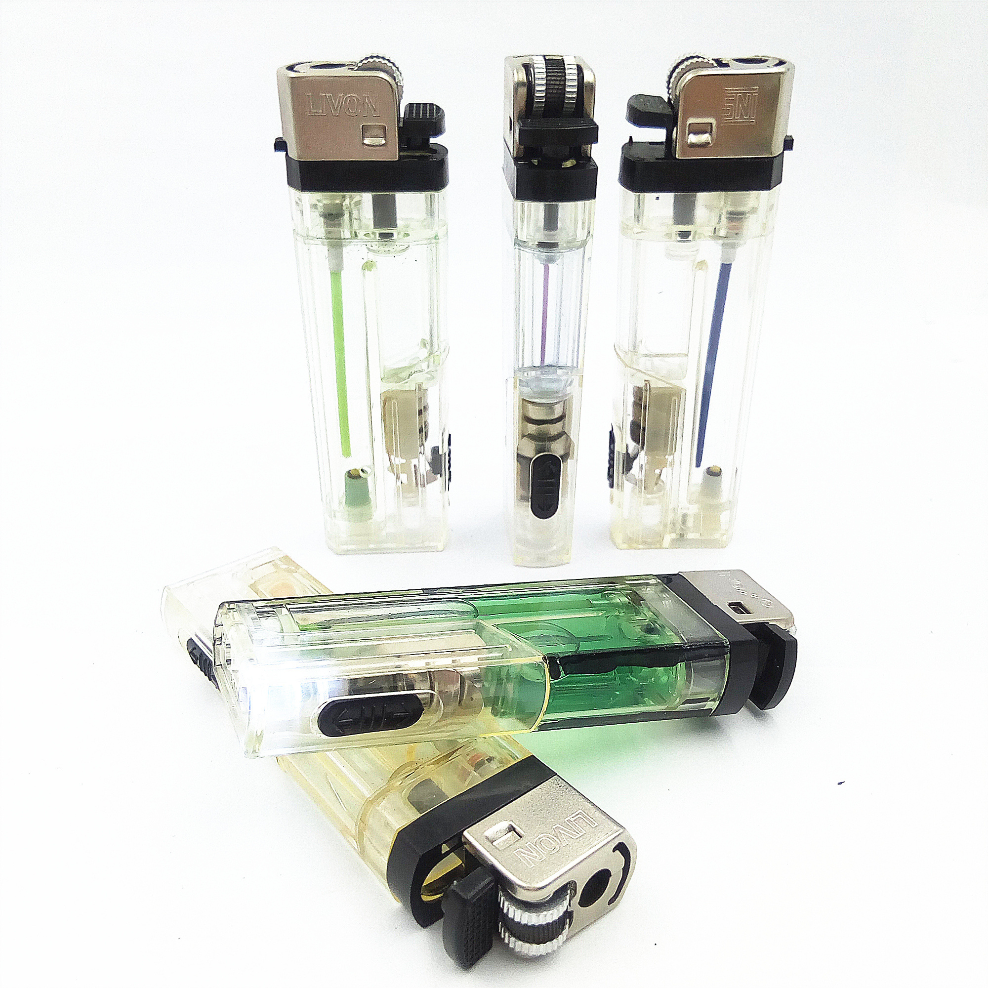 2020 electronic disposable slim transparent cigarette flint lighters