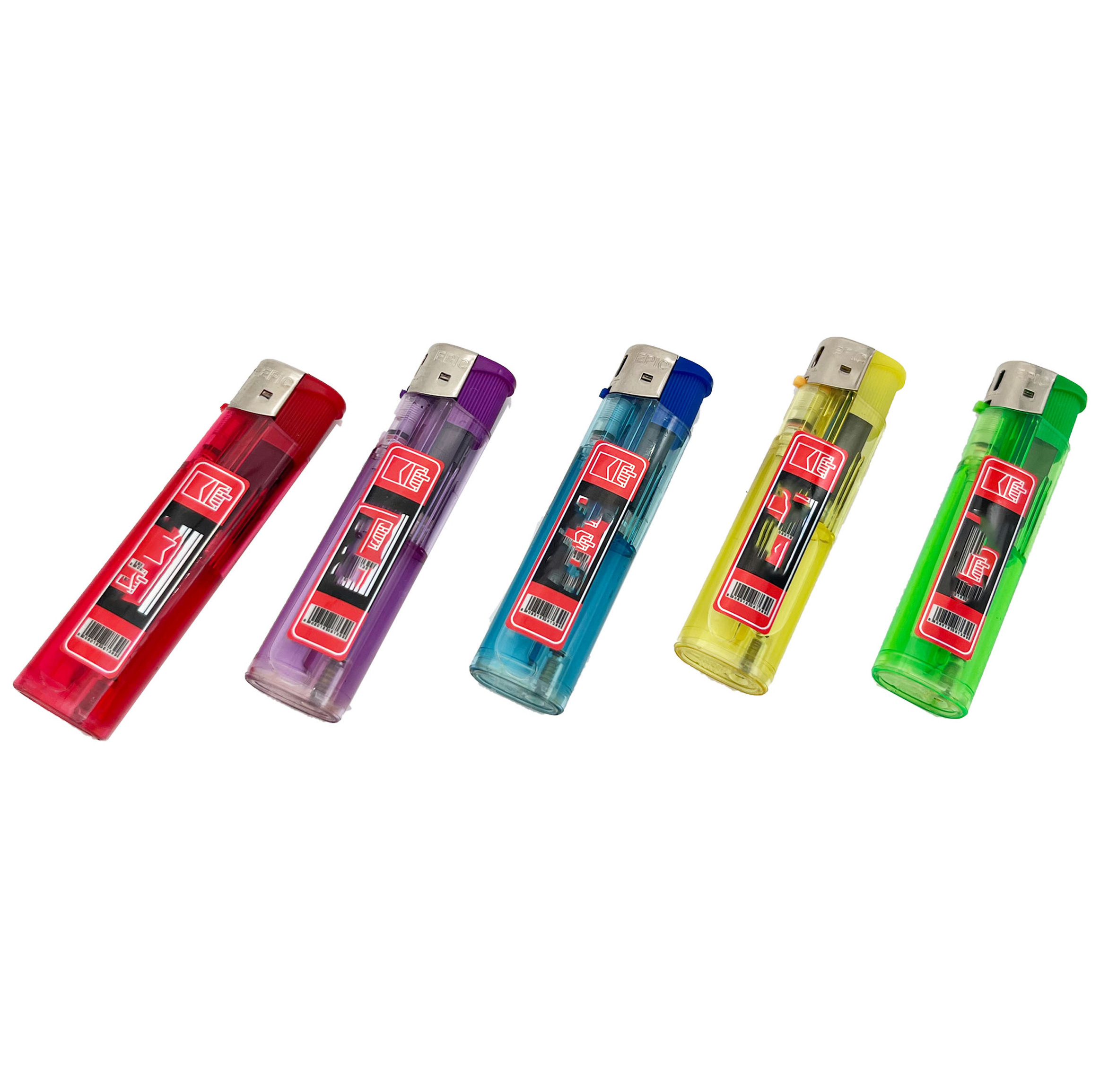 Cheap bulk five solid electronic gas lighter Disposable Plastic  BAIDA