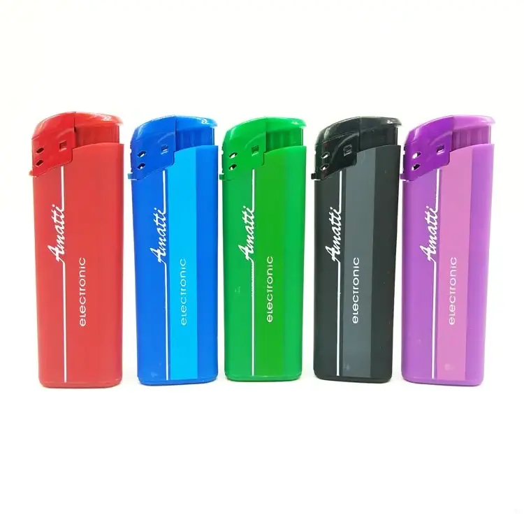 High Quality CR Children Resistance Refillable Electronic Lighter with Sticker