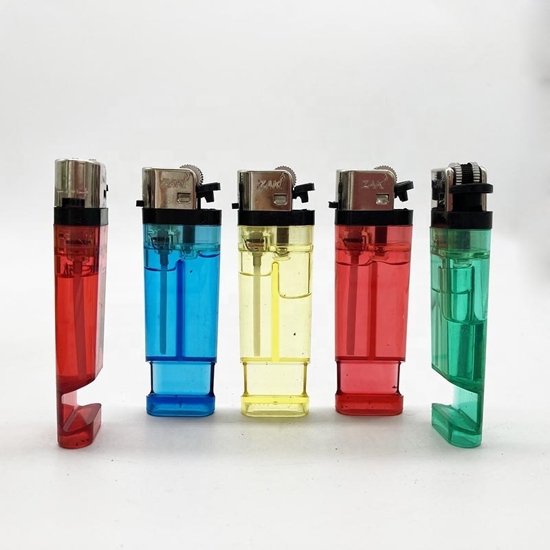 Novelty Cheap Disposable Plastic Mobile Phone Holder Lighter gas encendedor