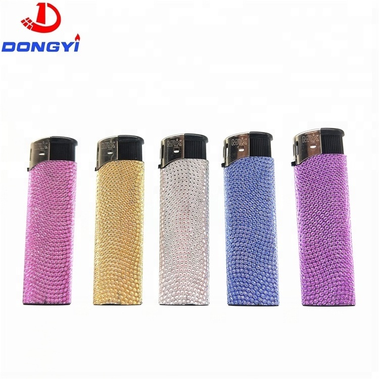 With Wrapping Paper Glitter Felling Chinese Piezo Custom Plastic Electric Lighter