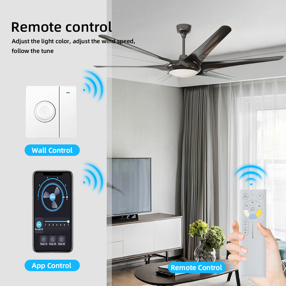 Indoor Modern Dc Motor High Speed Ceiling Fans Lighting Remote Control Ceiling Fan With Light