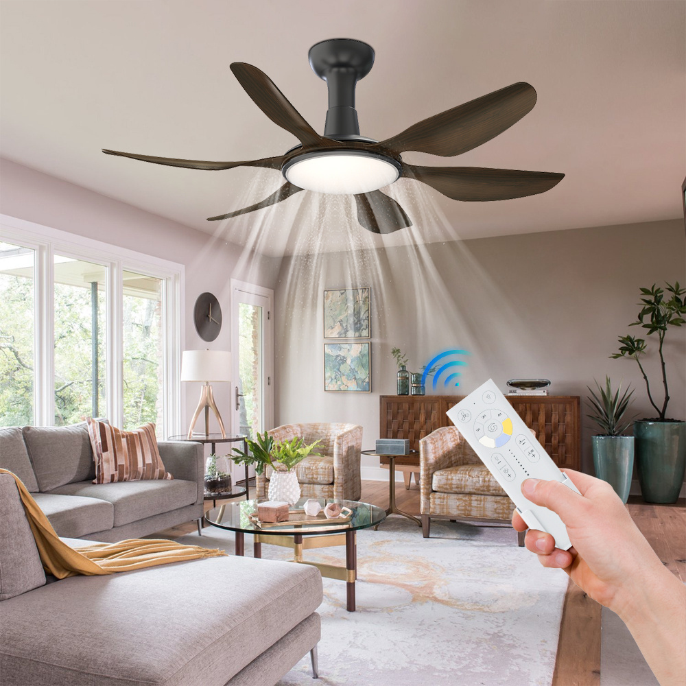 56Inch Dc Ceiling Fan ABS Blades 3 CCT 6 Speeds Remote Control Ceiling Fan Without Light