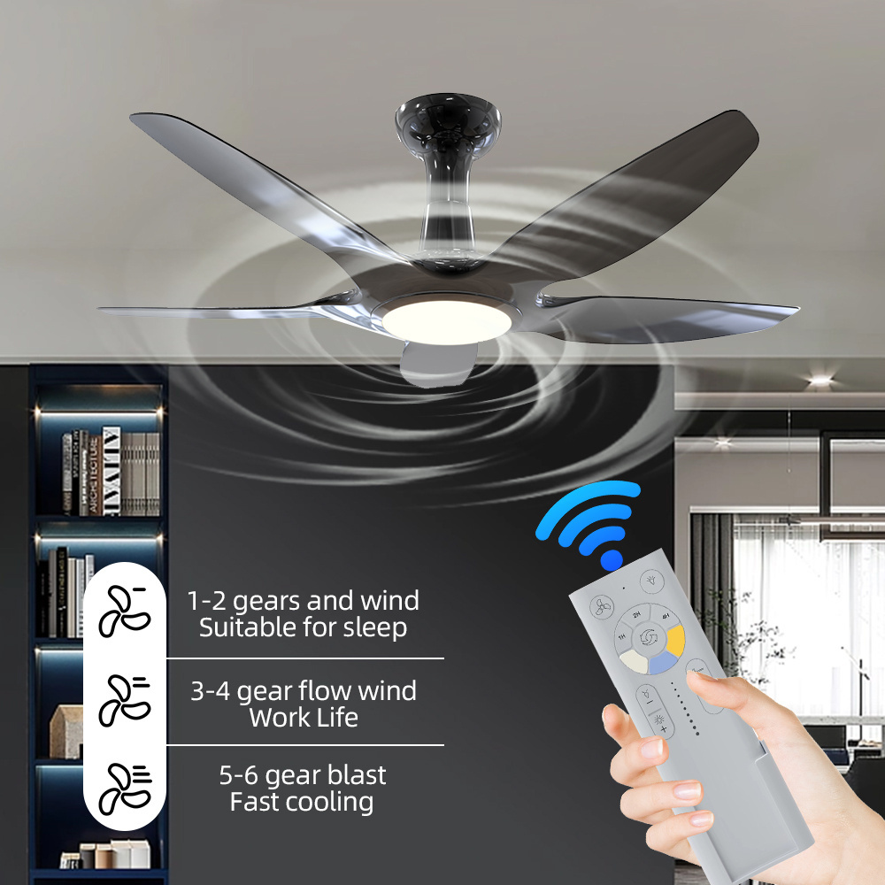 Luxury Strong Airflow High Speed Indoor Motor Manufacturers5 Blade Ceiling Fan No Light With Regulator