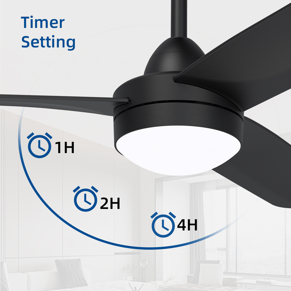 Wholesale Natural Style Fans Factory Direct Sales Smart Led Lights 2 Wires Dc Ac Ceiling Fan With Light