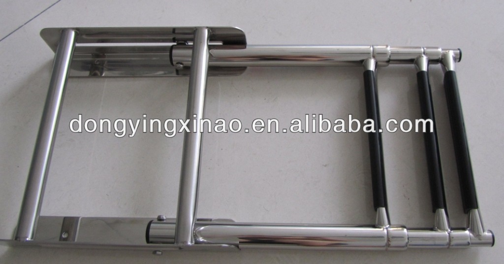 3 steps stainless steel folding boat ladder