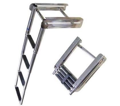 3 steps stainless steel folding boat ladder