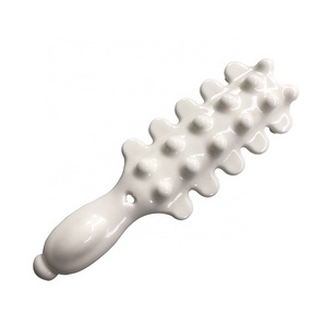 Custom Scraping Stick Tool Body Multifunctional White Ceramic Essential Oil Massager Gua Sha Stick