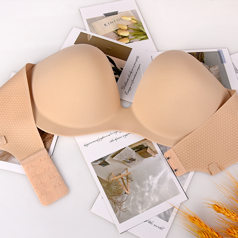 Opaque Womens Sexy Invisible Bra Sponge Air Inflatable Self Adhesive  Bra with Detachable Shoulder Strap