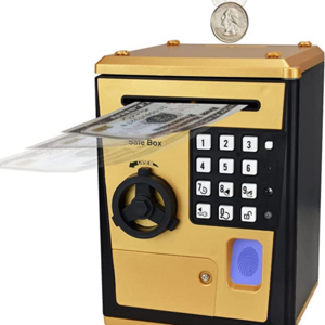 Factory Directly Toy Piggy Bank Safe Box Fingerprint ATM Bank ATM Machine Money Coin Savings Bank for Kids