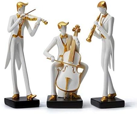 Custom Musician Figurine Music Table Decor Statue Piano Sculpture Polyresin Oboe Saxophonist Dancer Hard Rock Action Figure