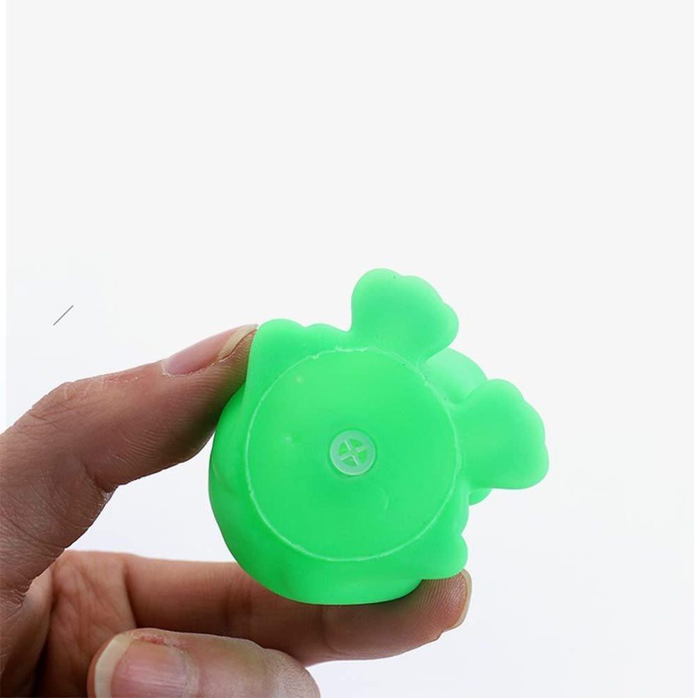 Custom Promotional Squeak Sound Floating Green Frog Rubber Bath Toy Baby Shower Swimming Bathtub Toys for Kids