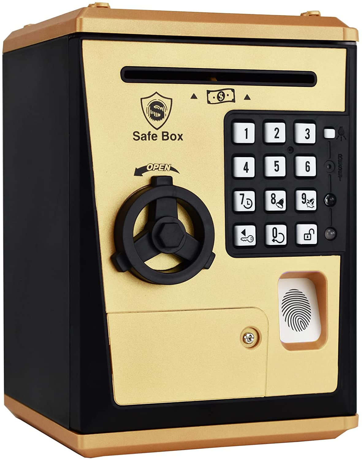 Factory Directly Toy Piggy Bank Safe Box Fingerprint ATM Bank ATM Machine Money Coin Savings Bank for Kids