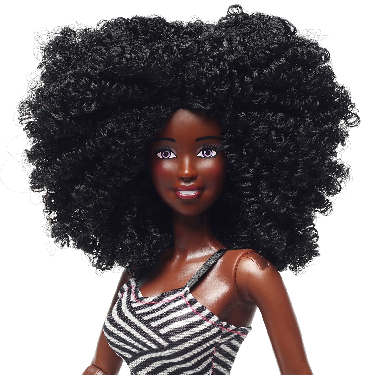 Customizable Curly Hair Doll American Black Beauty Doll Female Princess Doll with Removable Clothes for Girls Kids