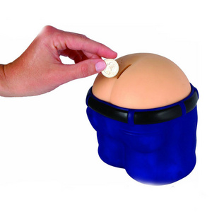 Personalized Funny Cute Design Butt Shape Money box with Fart Sound When put money in