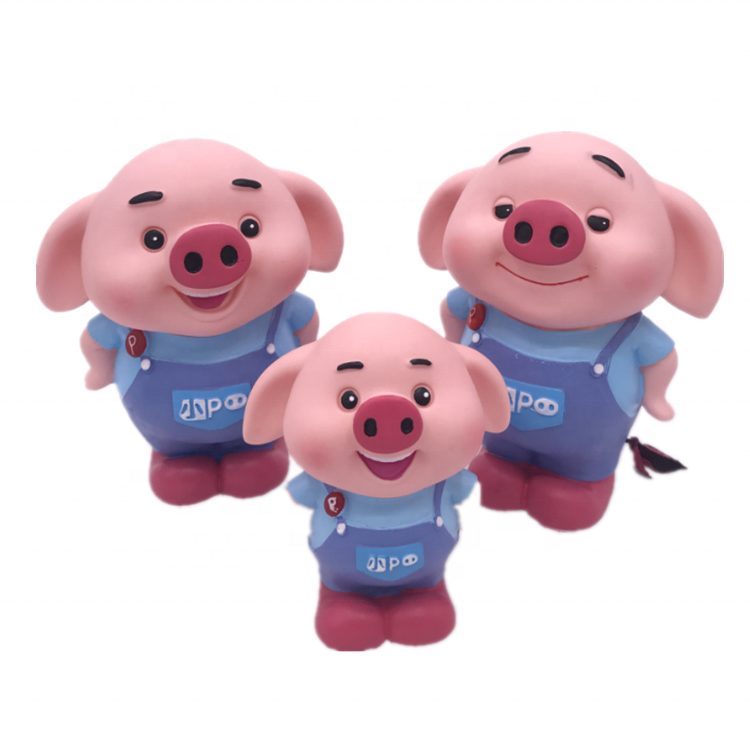 Plastic pvc kids safe money saving box big smart cute design paint pig wholesale custom counting coin pink piggy bank for kids