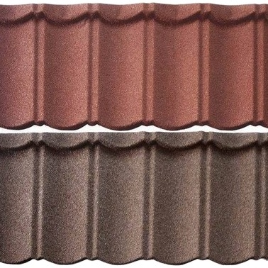 Color stone coated metal roof tile for building material