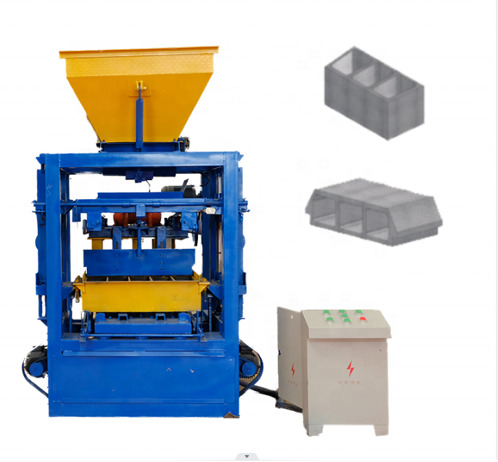 semi automatic model QT4-24  concrete paver block making machine