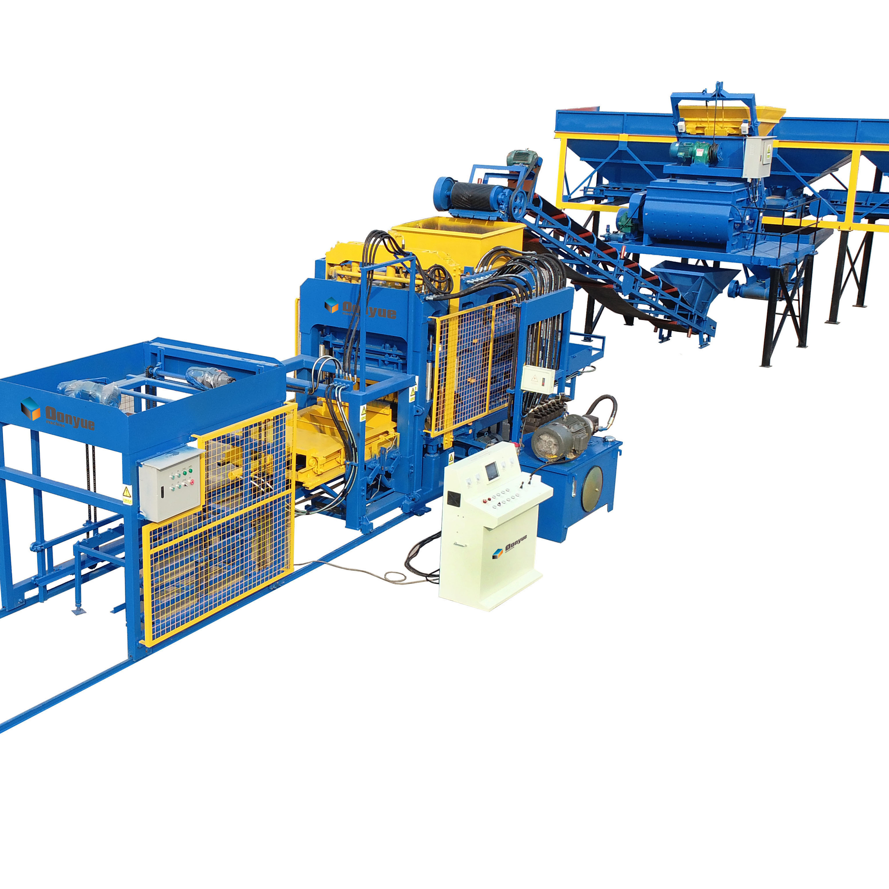 hot sale QT6 - 15 cement interlocking brick making machinery  automatic hollow concrete block making machine