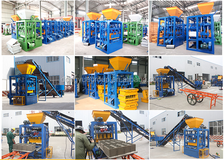 semi automatic qt 4-24 Concrete hollow block making machine price bricks cement maker