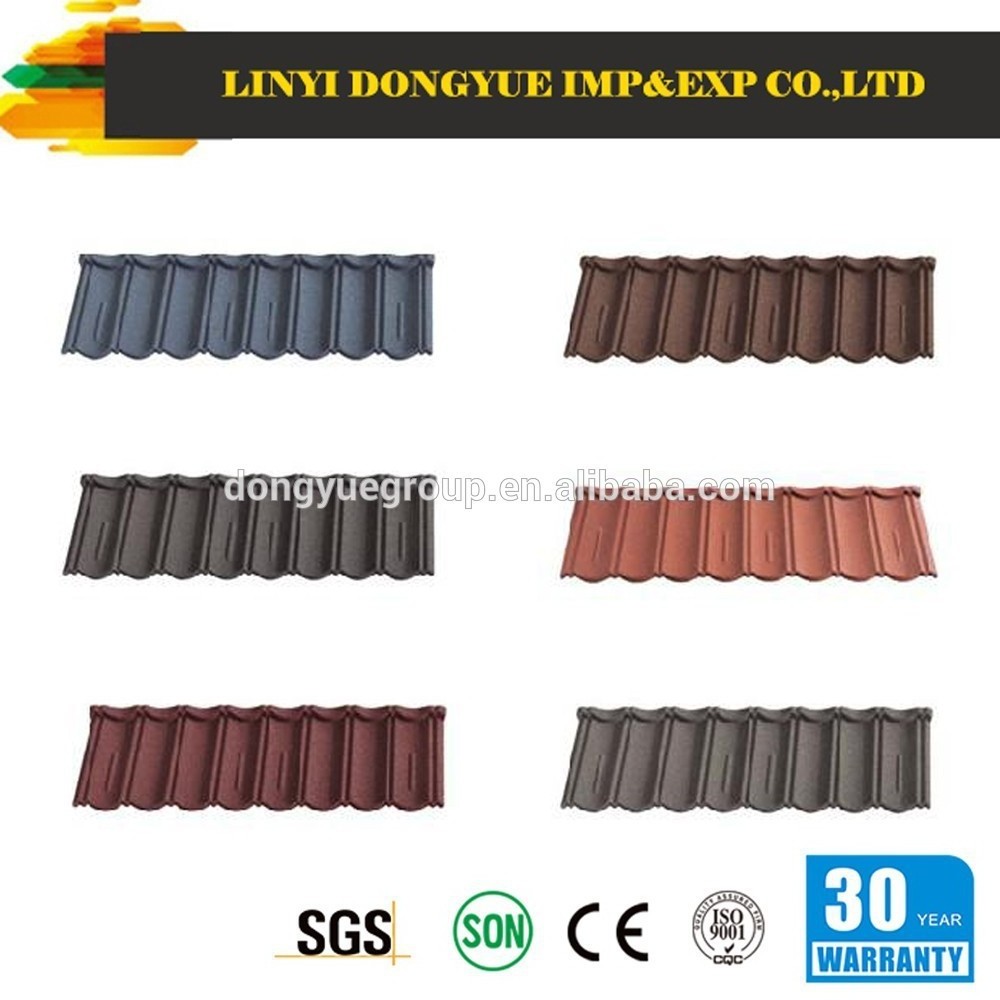 Color stone coated metal roof tile for building material