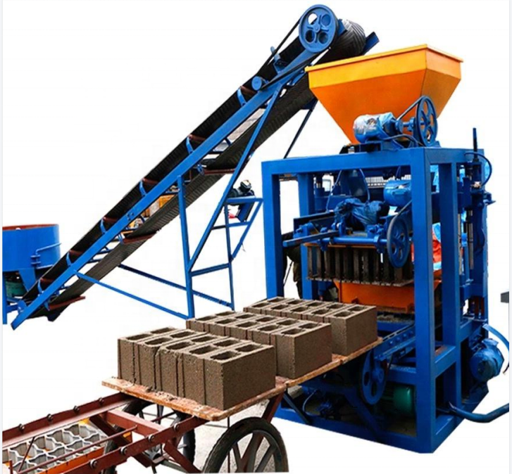 semi automatic model QT4-24  concrete paver block making machine