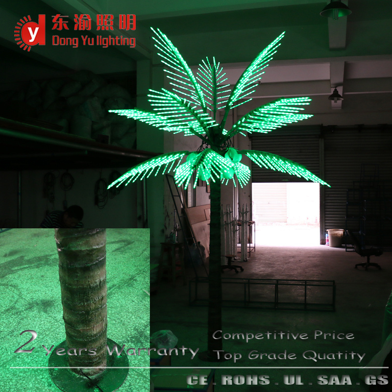 CE ROHS approved 4m realistic outdoor artificial led palm tree light